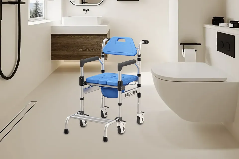 Características de sillas de baño con ruedas