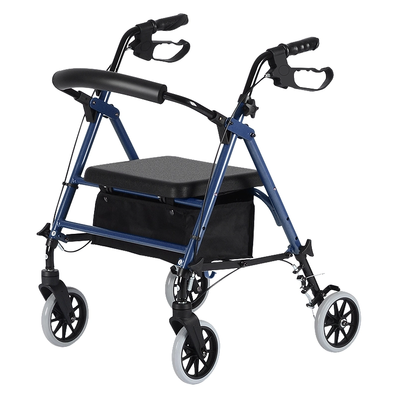 Caminador de aluminio de aluminio con asiento